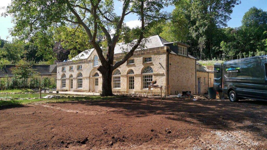 building in shade